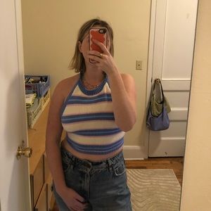 halter sweater top